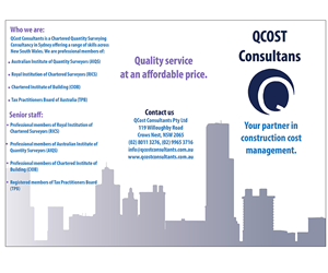 Flyer Design by Hermio for QCost Consultants Pty Ltd | Design: #6368707