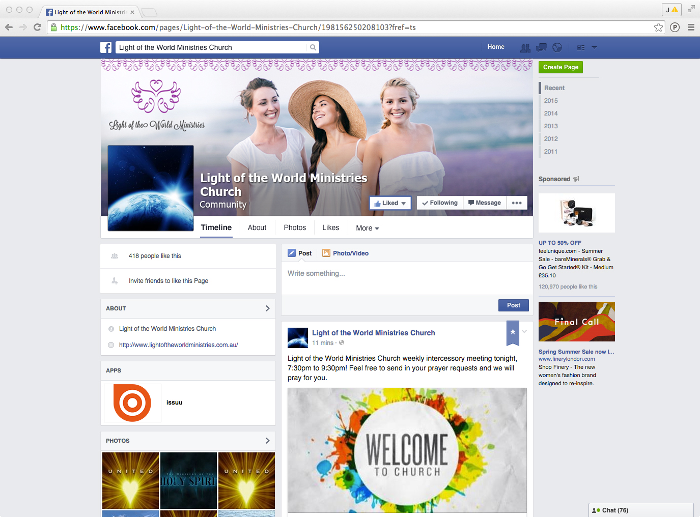 Graphic Design by Petit Four Design for Light of the World Ministries | Design #6521086