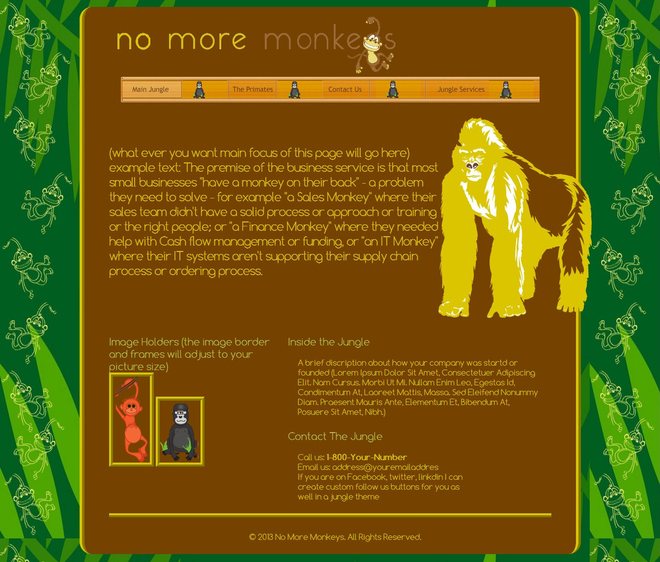 Web Design by Favwebsolutions for No More Monkeys | Design #1675126