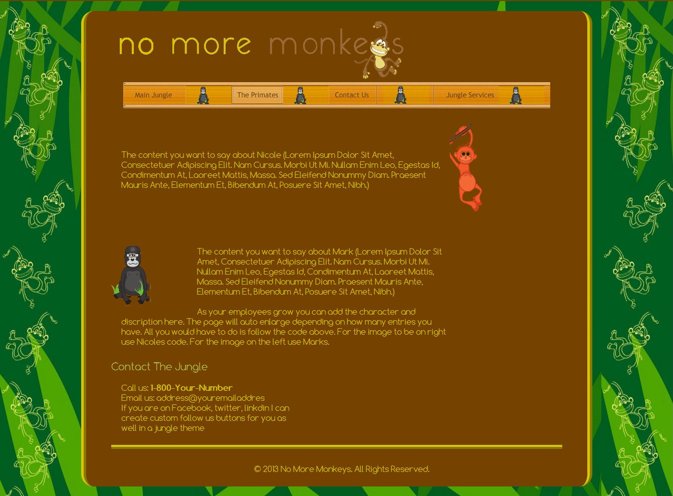 Web Design by Favwebsolutions for No More Monkeys | Design #1675130