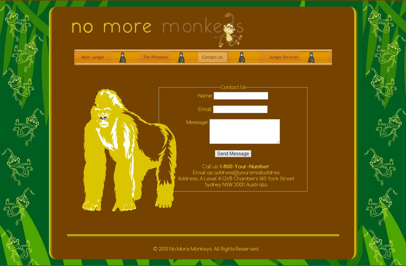 Web Design par Favwebsolutions pour No More Monkeys | Design #1675134