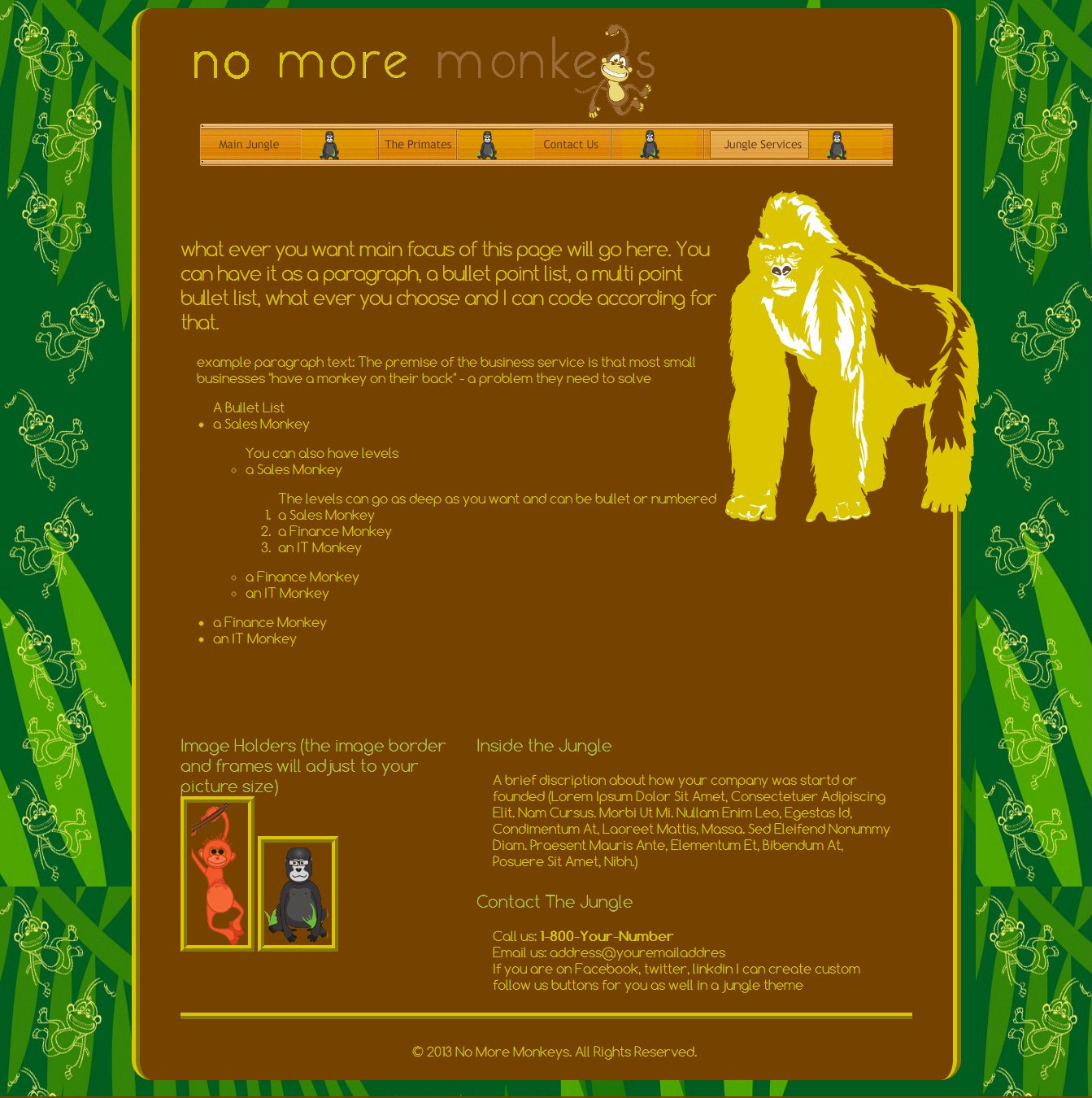 Web Design par Favwebsolutions pour No More Monkeys | Design #1675136