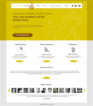 Web-Design von designcruze für No More Monkeys | Design: #1684420