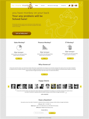 Web-Design von designcruze für No More Monkeys | Design: #1689851