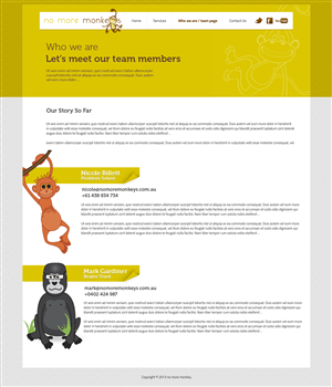Web-Design von designcruze für No More Monkeys | Design: #1689852