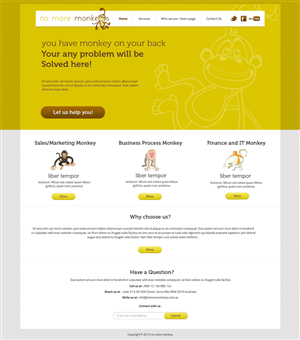 Web-Design von designcruze für No More Monkeys | Design: #1740509