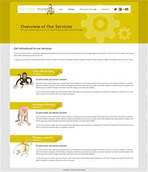 Web-Design von designcruze für No More Monkeys | Design: #1749763