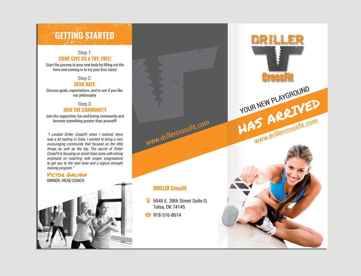 Design de Brochure par Adylhere pour Driller CrossFit | Design #6350319