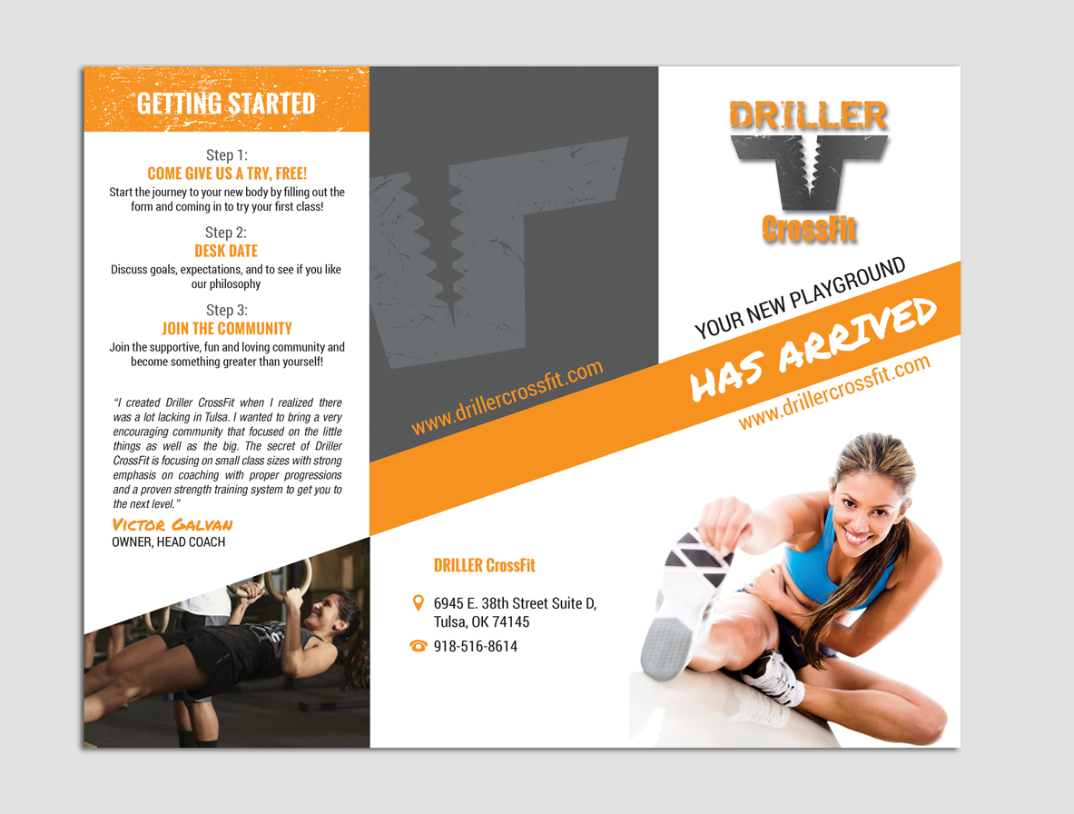 Design de Brochure par Adylhere pour Driller CrossFit | Design #6357020
