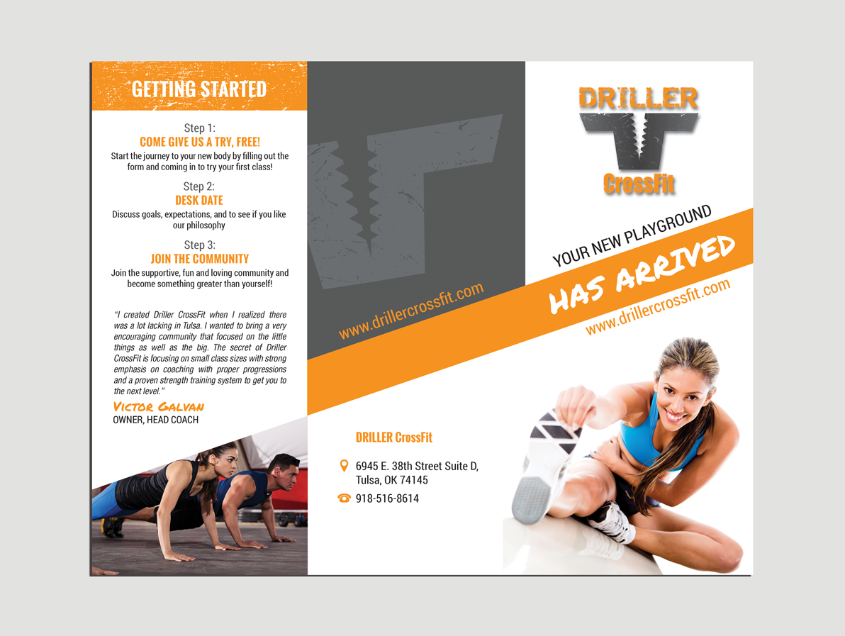 Design de Brochure par Adylhere pour Driller CrossFit | Design #6363560