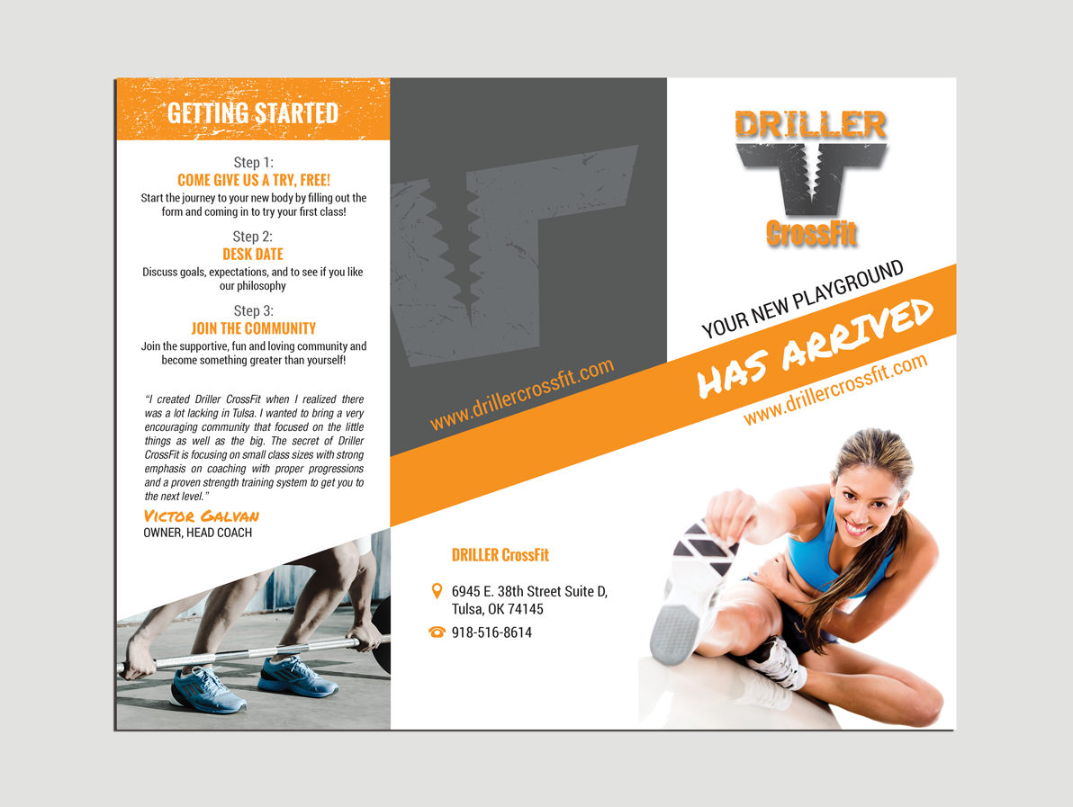 Design de Brochure par Adylhere pour Driller CrossFit | Design #6363564