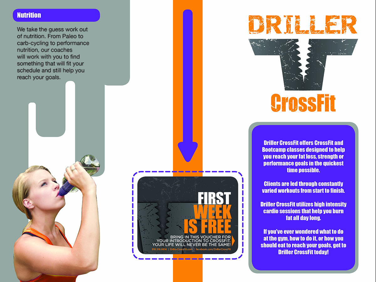 Brochure Design by Austin Inkblot for Driller CrossFit | Design #6331282