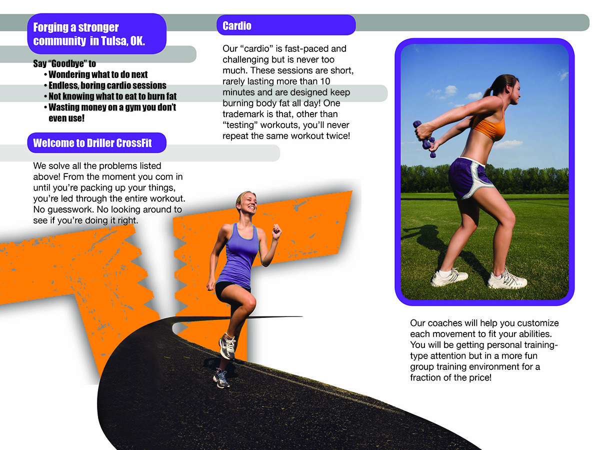 Brochure Design by Austin Inkblot for Driller CrossFit | Design #6331288
