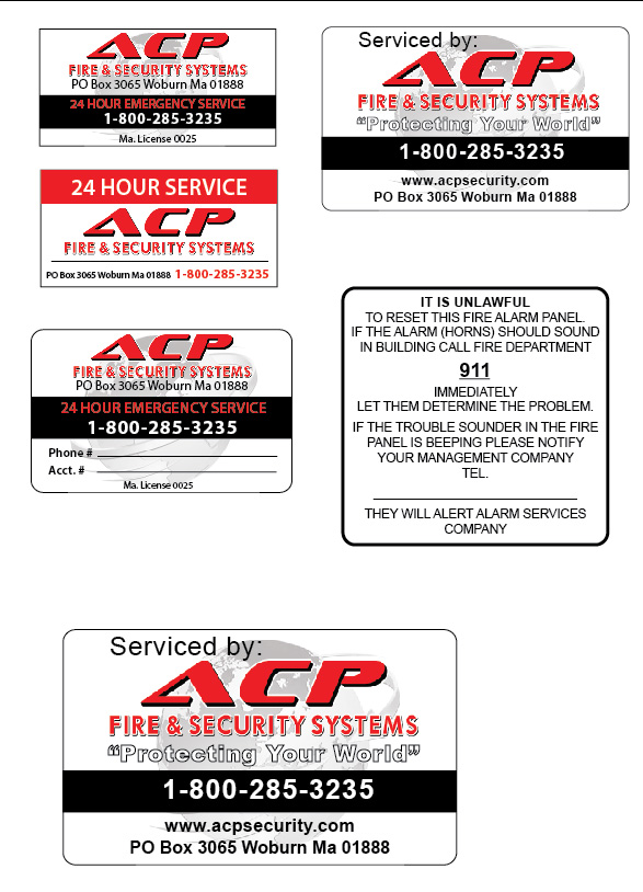 Sticker Design by Anna  for ACP Fire & Security | Design #6312292