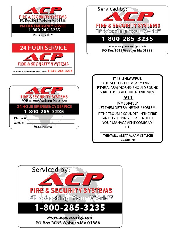 Sticker Design by Anna  for ACP Fire & Security | Design #6354604
