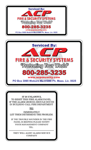 Sticker Design by mindscape for ACP Fire & Security | Design: #6372684