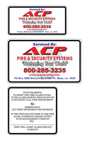 Sticker Design by mindscape for ACP Fire & Security | Design: #6372891