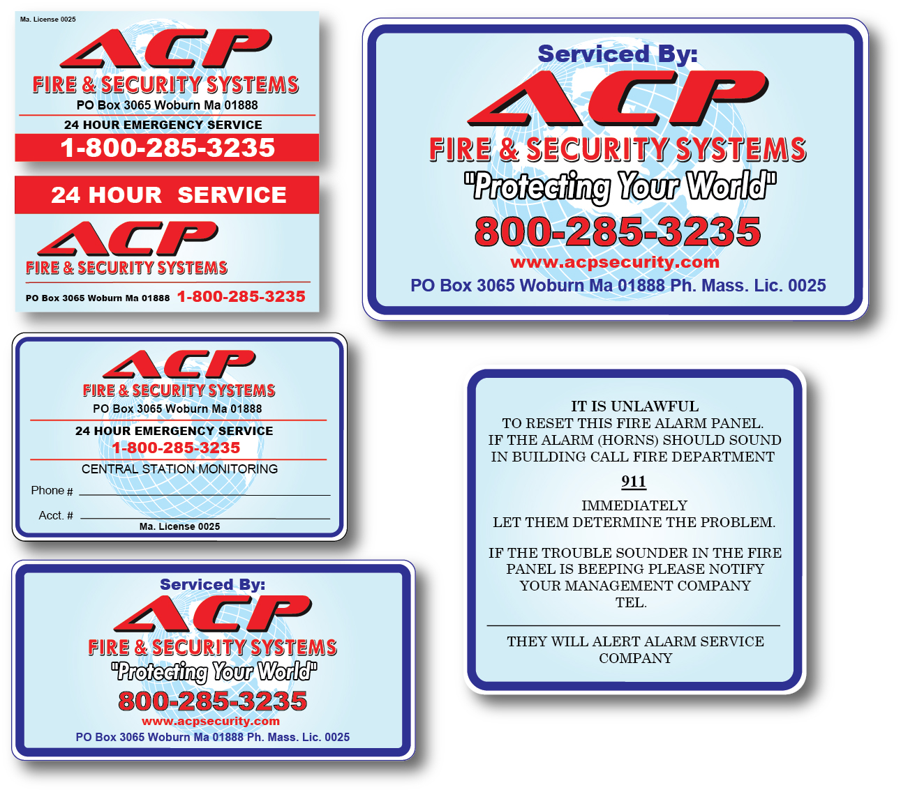 Sticker Design by mindscape for ACP Fire & Security | Design #6385964