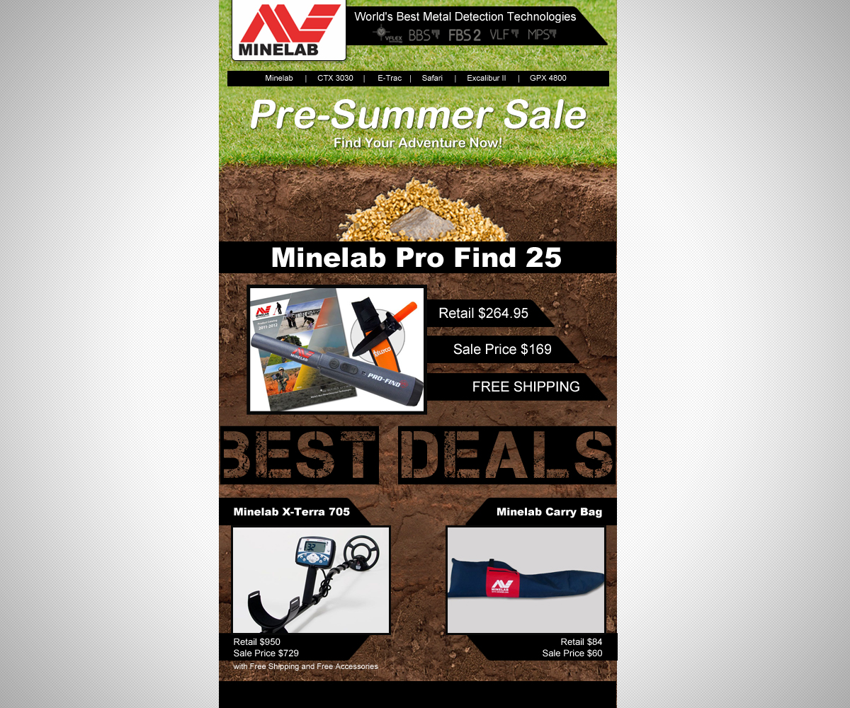 Newsletter Design by neboica for Kellyco Metal Detectors | Design #1700620