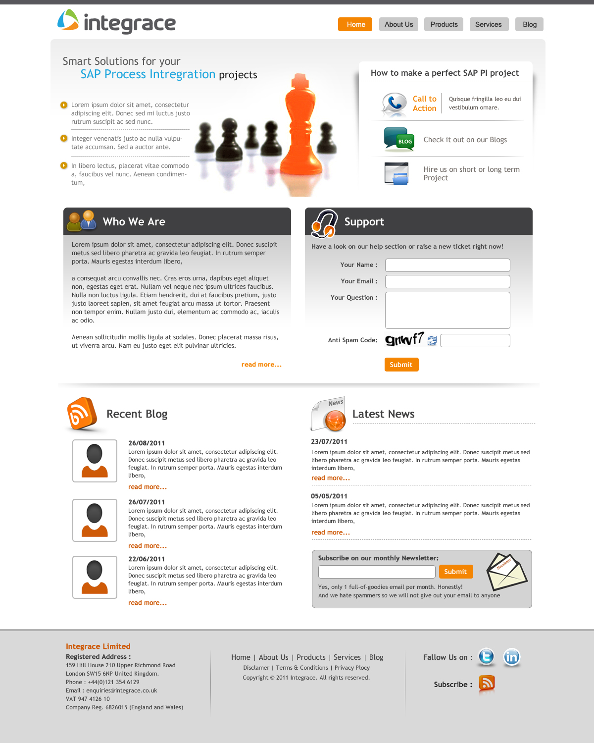 Design Wordpress par ddesign pour Integrace Ltd | Design #397961