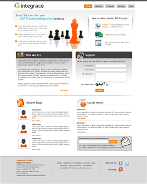 Wordpress Design by ddesign for Integrace Ltd | Design: #397961