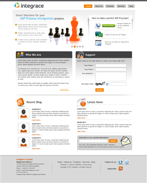Wordpress Design by ddesign for Integrace Ltd | Design: #403379