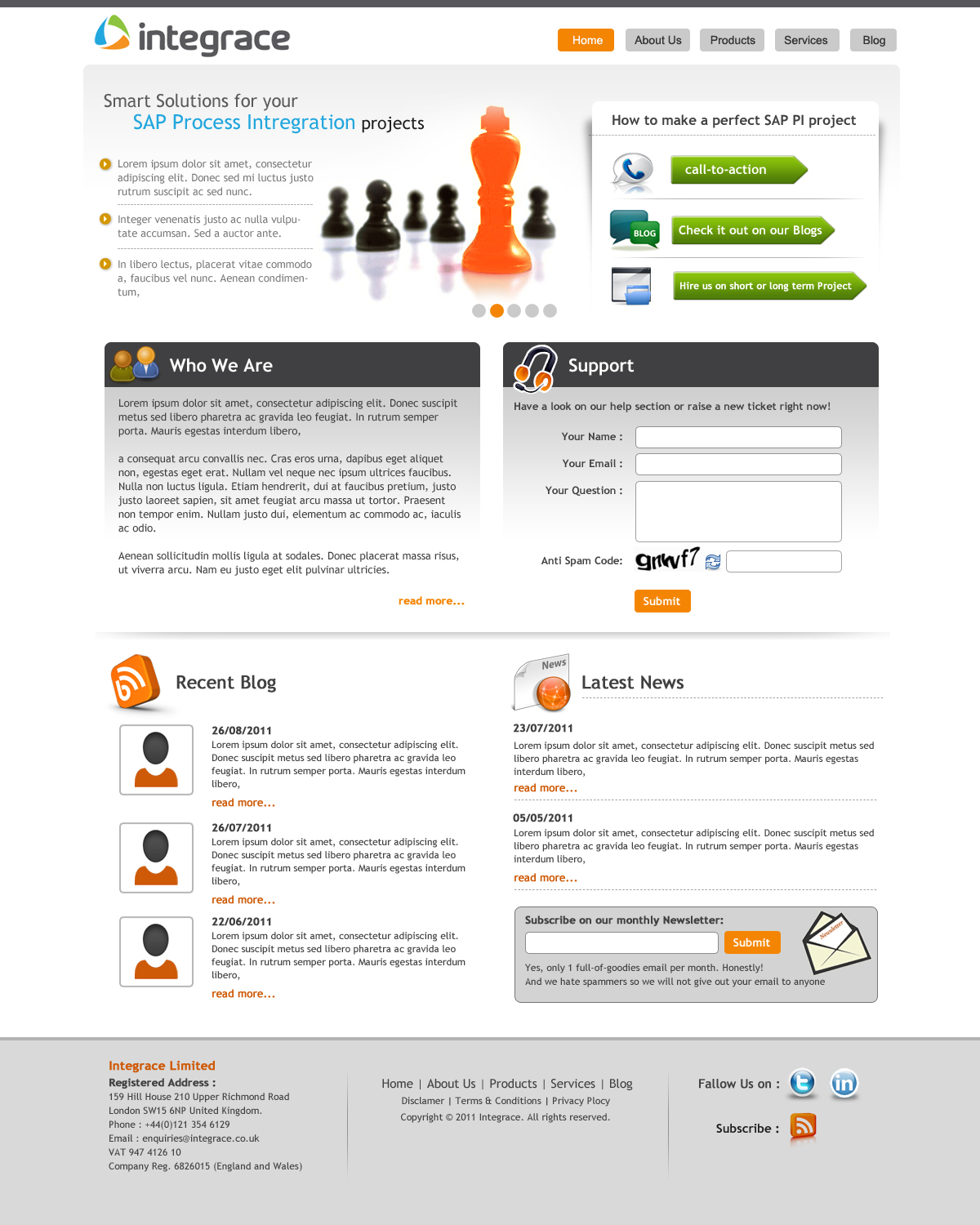 Diseño Wordpress por ddesign para Integrace Ltd | Diseño #403384