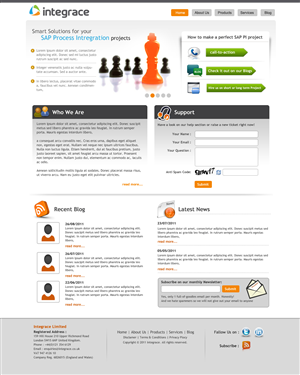 Wordpress Design by ddesign for Integrace Ltd | Design: #403384