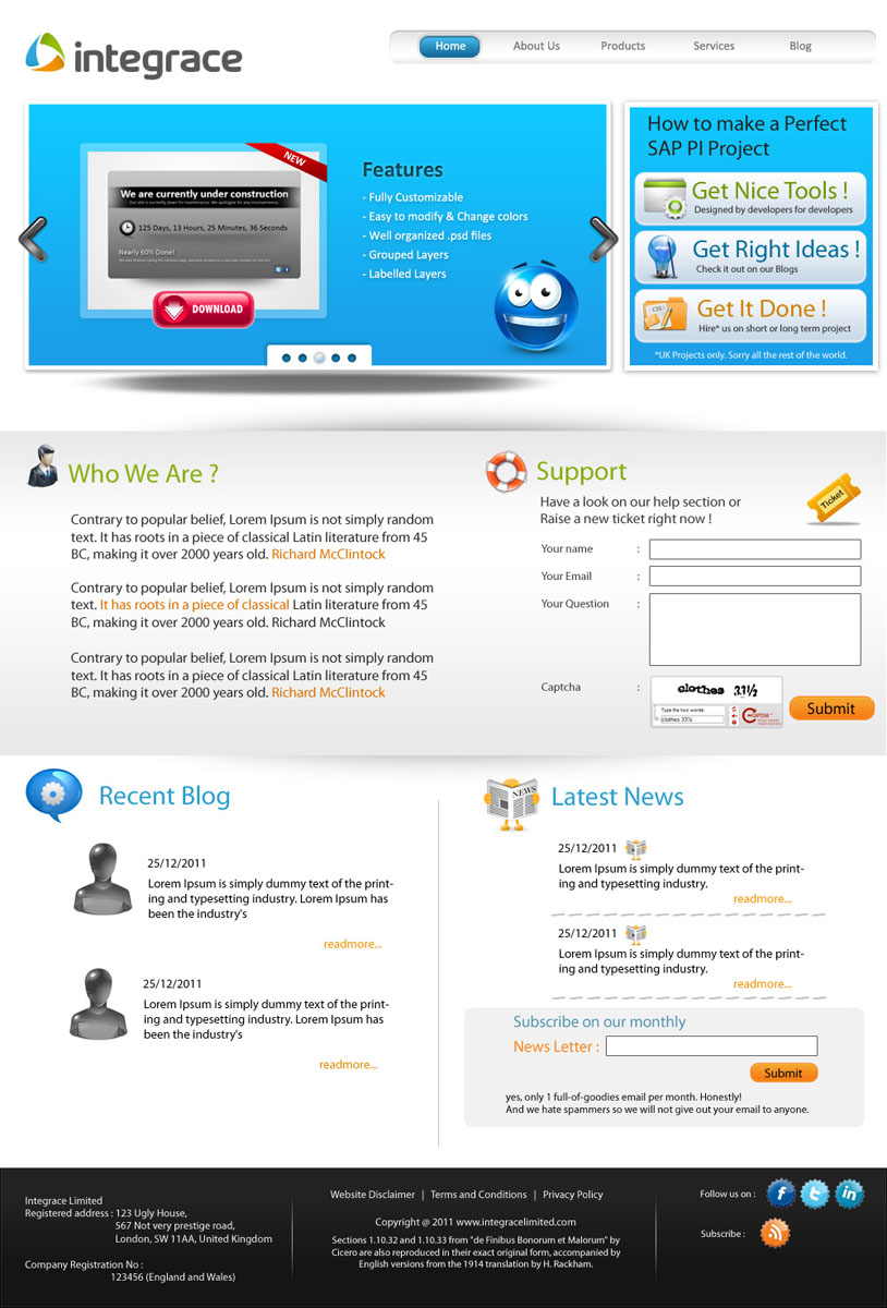 Wordpress Design by pb for Integrace Ltd | Design: #402276