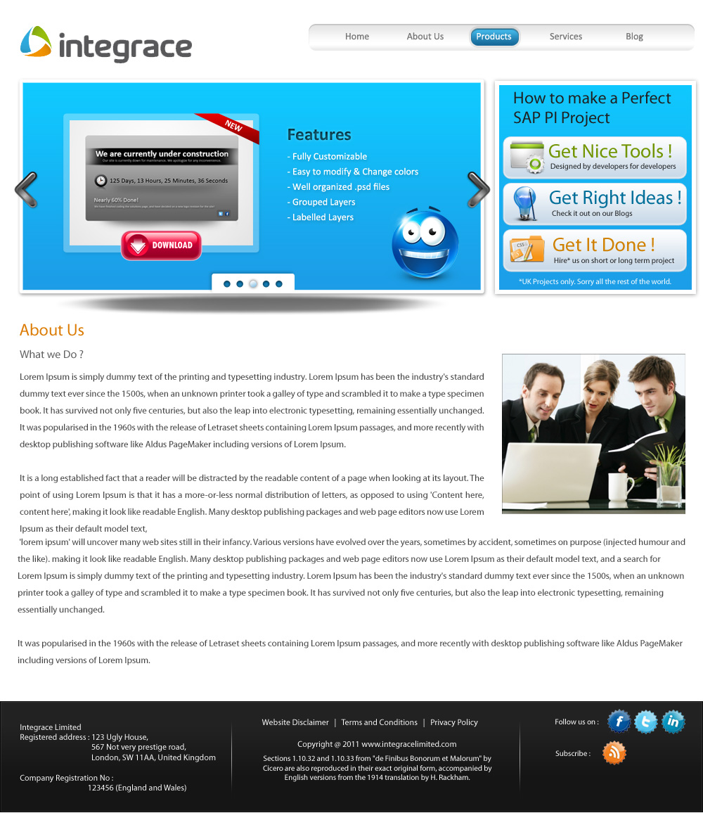Design Wordpress par pb pour Integrace Ltd | Design #406994