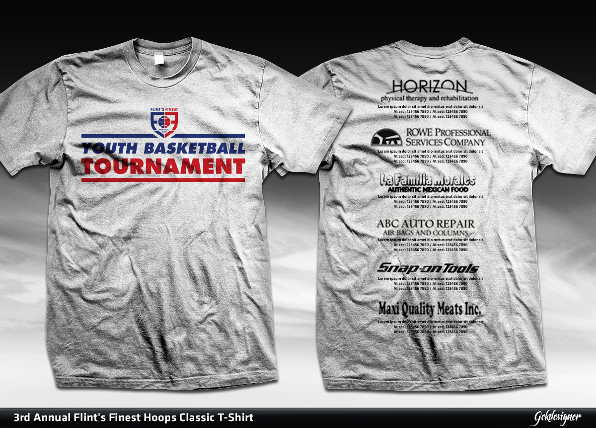 T-Shirt-Design von gekgrfx für Flint's Finest Basketball Club | Design #1689082