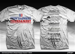 3rd Annual Flint's Finest Hoops Classic T-shirt Design Project | Design de T-shirt par gekgrfx