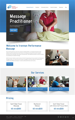 Web Design by pb for Iroman Performace Massage/Back2Health360 | Design: #6338157
