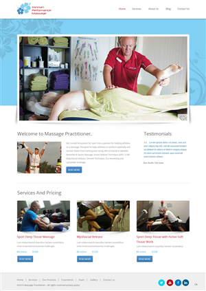 Web Design by pb for Iroman Performace Massage/Back2Health360 | Design: #6338164