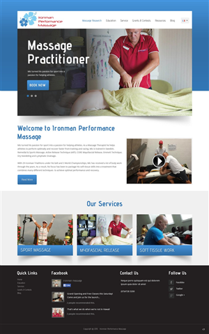 Web Design by pb for Iroman Performace Massage/Back2Health360 | Design: #6347440