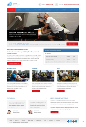 Web Design by pb for Iroman Performace Massage/Back2Health360 | Design: #6347444