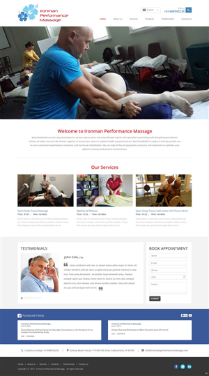 Web Design by pb for Iroman Performace Massage/Back2Health360 | Design: #6347451