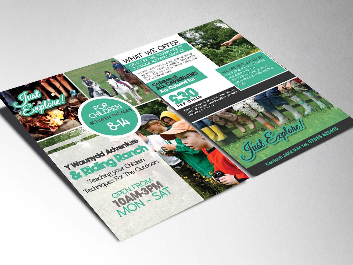 Flyer Design by Vivid Designz1 for Y Waunydd Adventure and Riding Ranch | Design #6369223