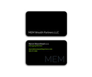 MEM Wealth Partners LLC a High Risk Big Rewards company for Rich Young Entrepreneurs  | Visitenkarten-Design von VGB
