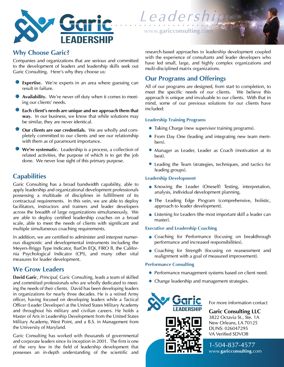 Flyer Design by adiazudin for Garic Consulting LLC | Design #6350631