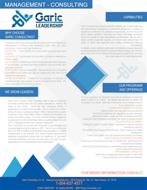 Flyer-Design von leuchi für Garic Consulting LLC | Design #6333342
