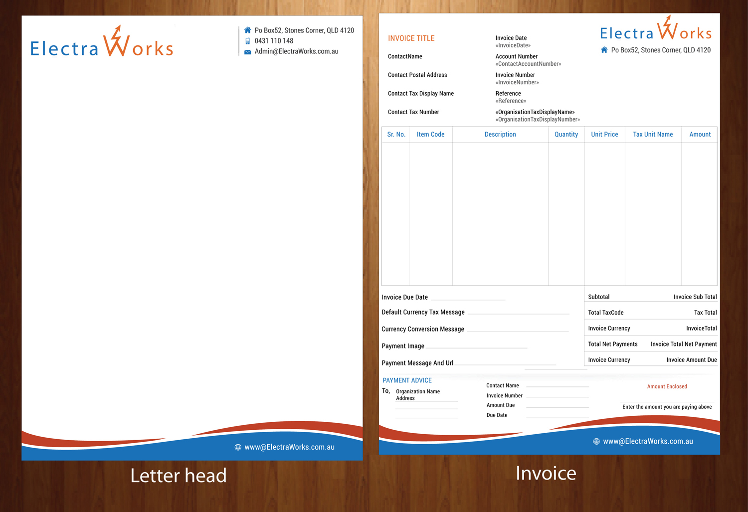 Letterhead Design by HarmiDesigning for ElectraWorks | Design #6411980