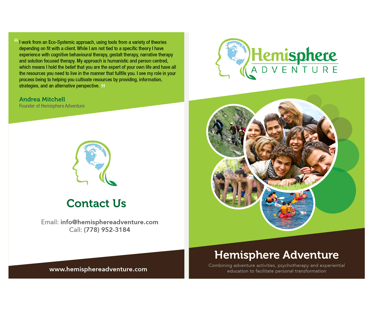 Flyer Design by Speaking Colour for Hemisphere Adventure Therapy | Design #6353783