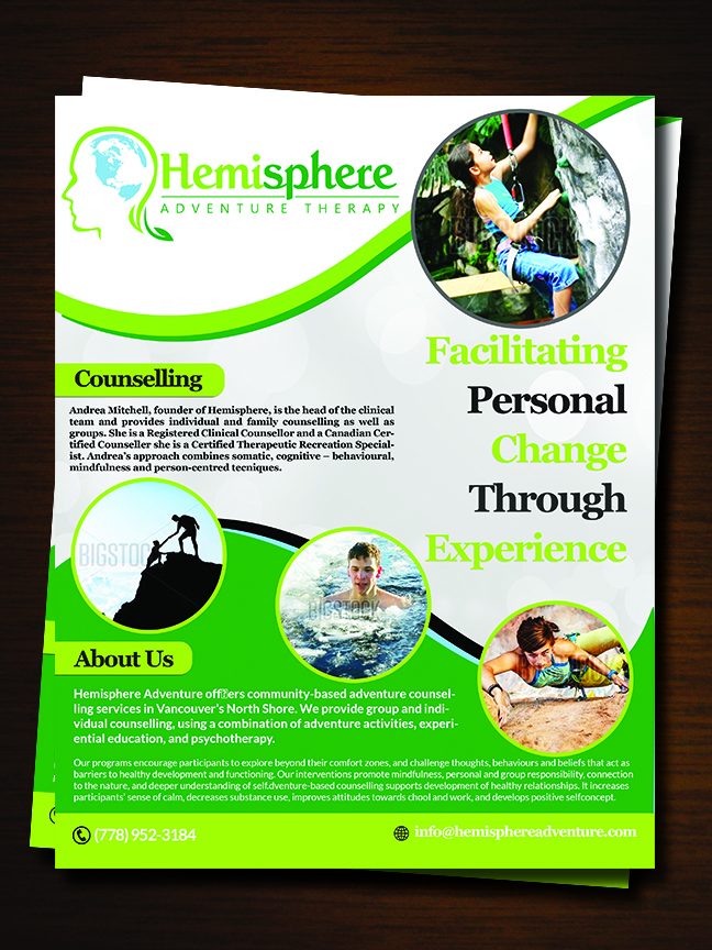 Flyer Design by ESolz Technologies for Hemisphere Adventure Therapy | Design #6343226