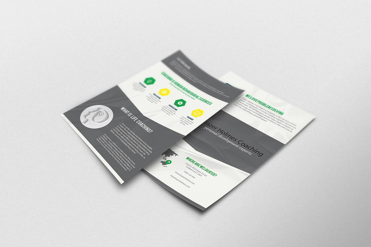 Diseño de Flyer por Jen Scott para Frazer Holmes Coaching | Diseño #6415343