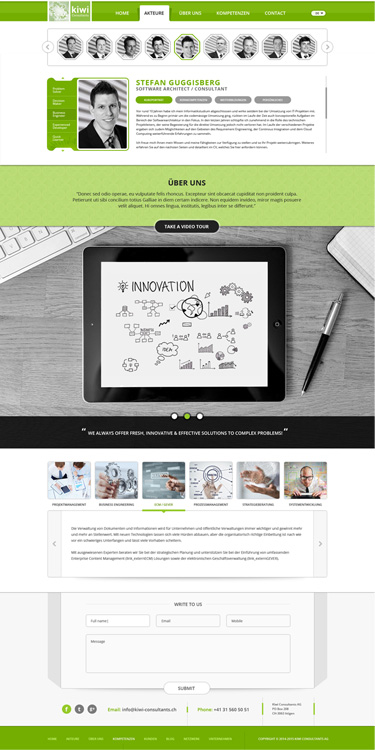 Web Design by deebong for kiwi Consultatns AG | Design #6543519