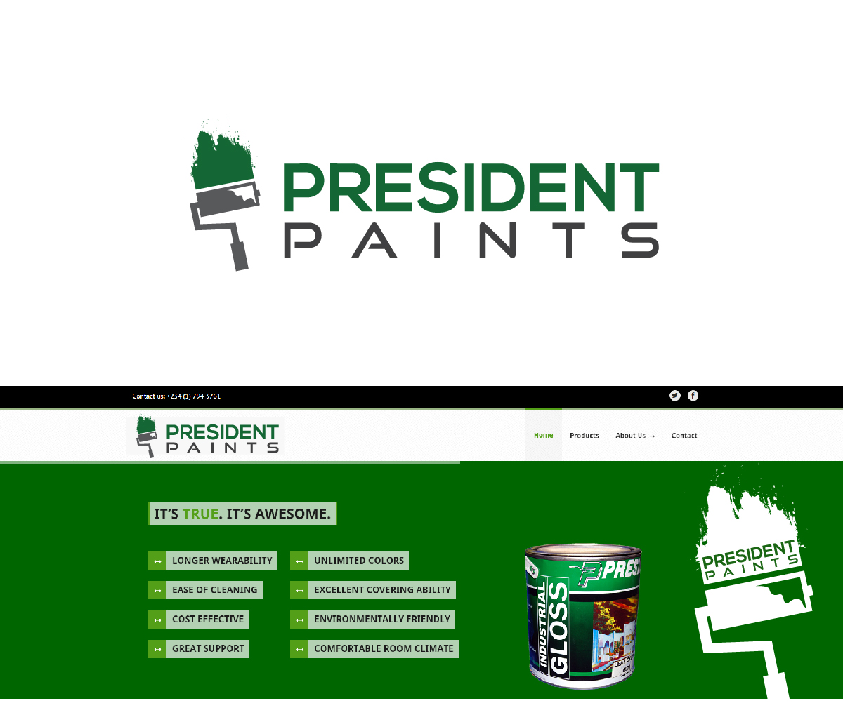 Logo Design by JuniorDesigns for PRESIDENT PAINTS | Design #6390654