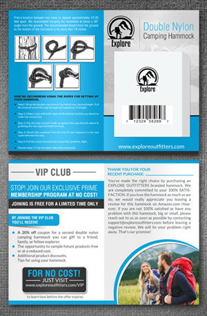 Double Nylon Camping Hammock Flyer