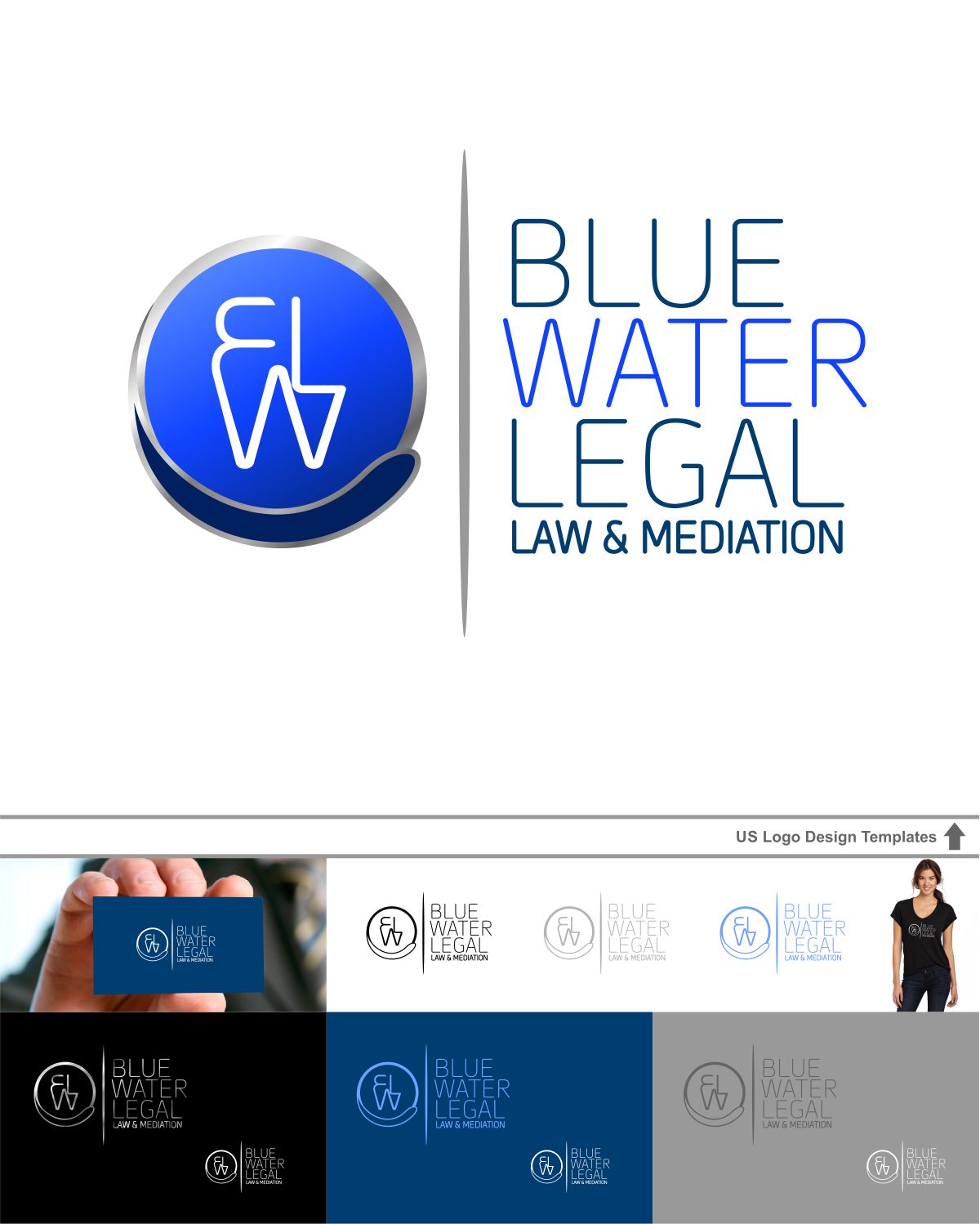 Diseño de Logo por DesignMX (Renan Mejia) para Blue Water Legal | Diseño #6401804