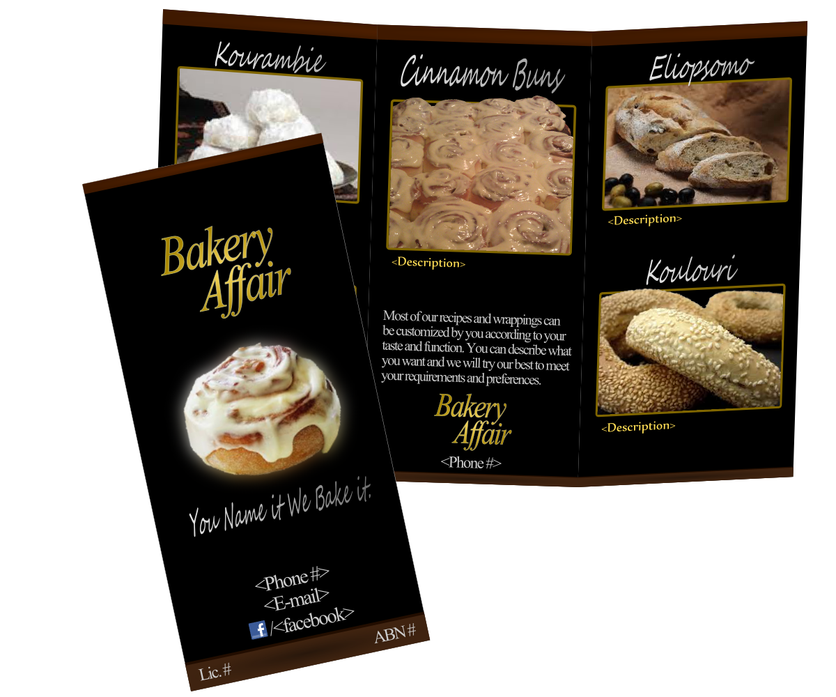 Design de Brochure par LogoSmith pour bakery affair | Design #1683603